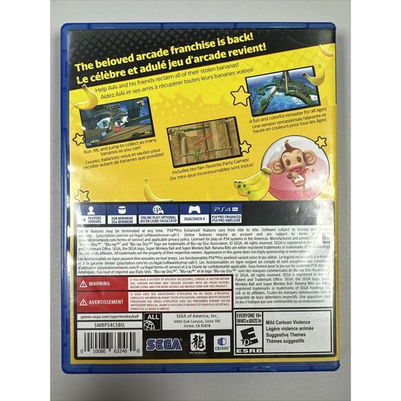 Super Monkey Ball: Banana Blitz HD Sony PlayStation 4) cib - Picture 3 of 3